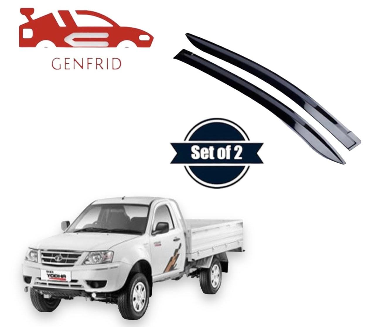 Genfrid Unbreakable Car Door Window Visor For Mini Truck Tata Yodha