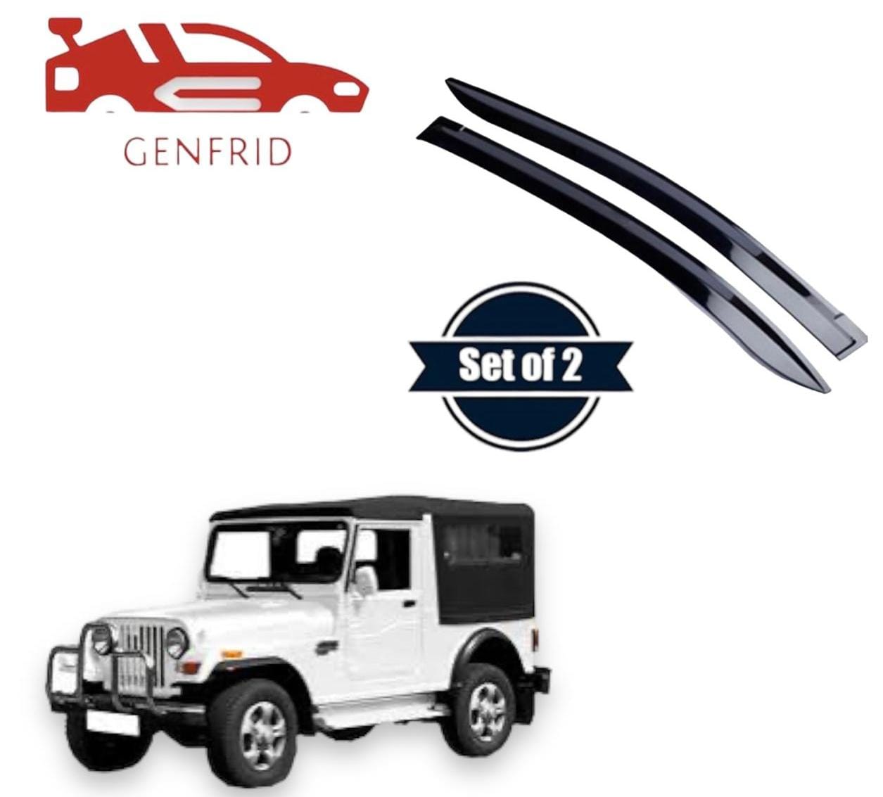 Genfrid Unbreakable Car Door Window Visor For Mahindra Thar