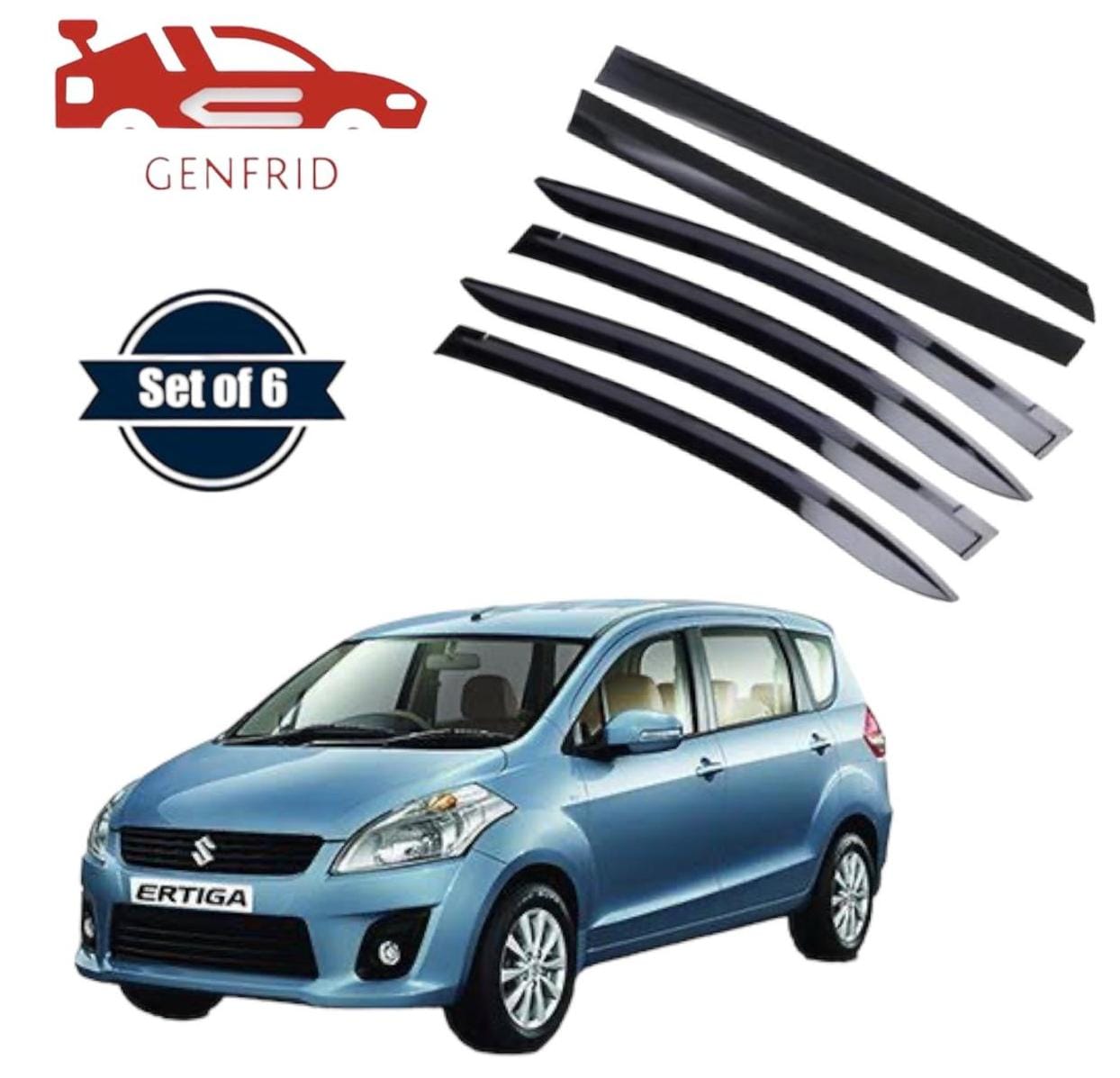 Genfrid Unbreakable Car Door Window Visor For Maruti Ertiga 2012-18