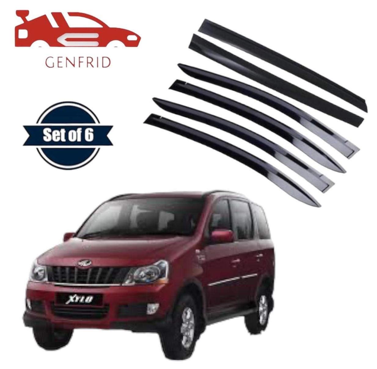 Genfrid Unbreakable Car Door Window Visor For Mahindra Xylo