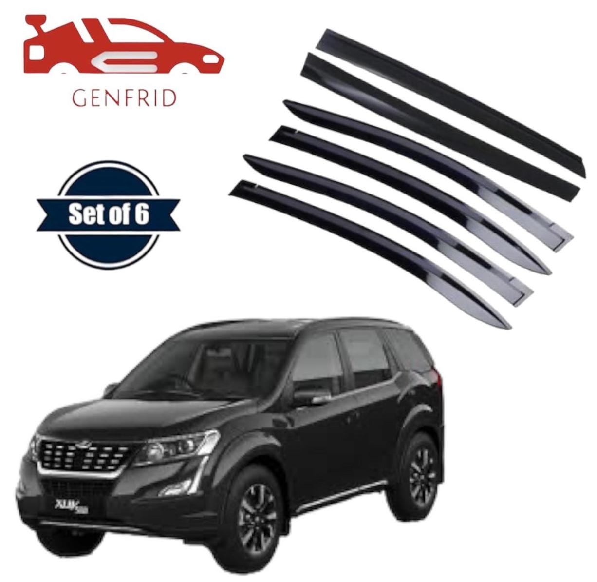 Genfrid Unbreakable Car Door Window Visor For Mahindra Xuv500
