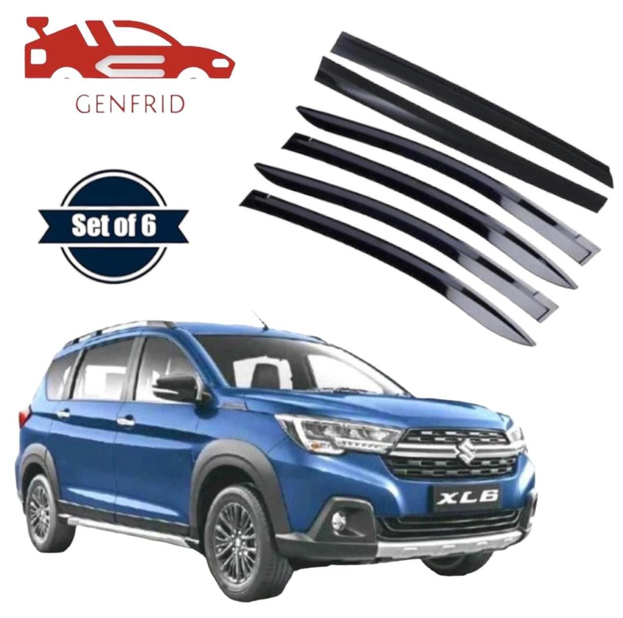 Genfrid Unbreakable Car Door Window Visor For Maruti XL6