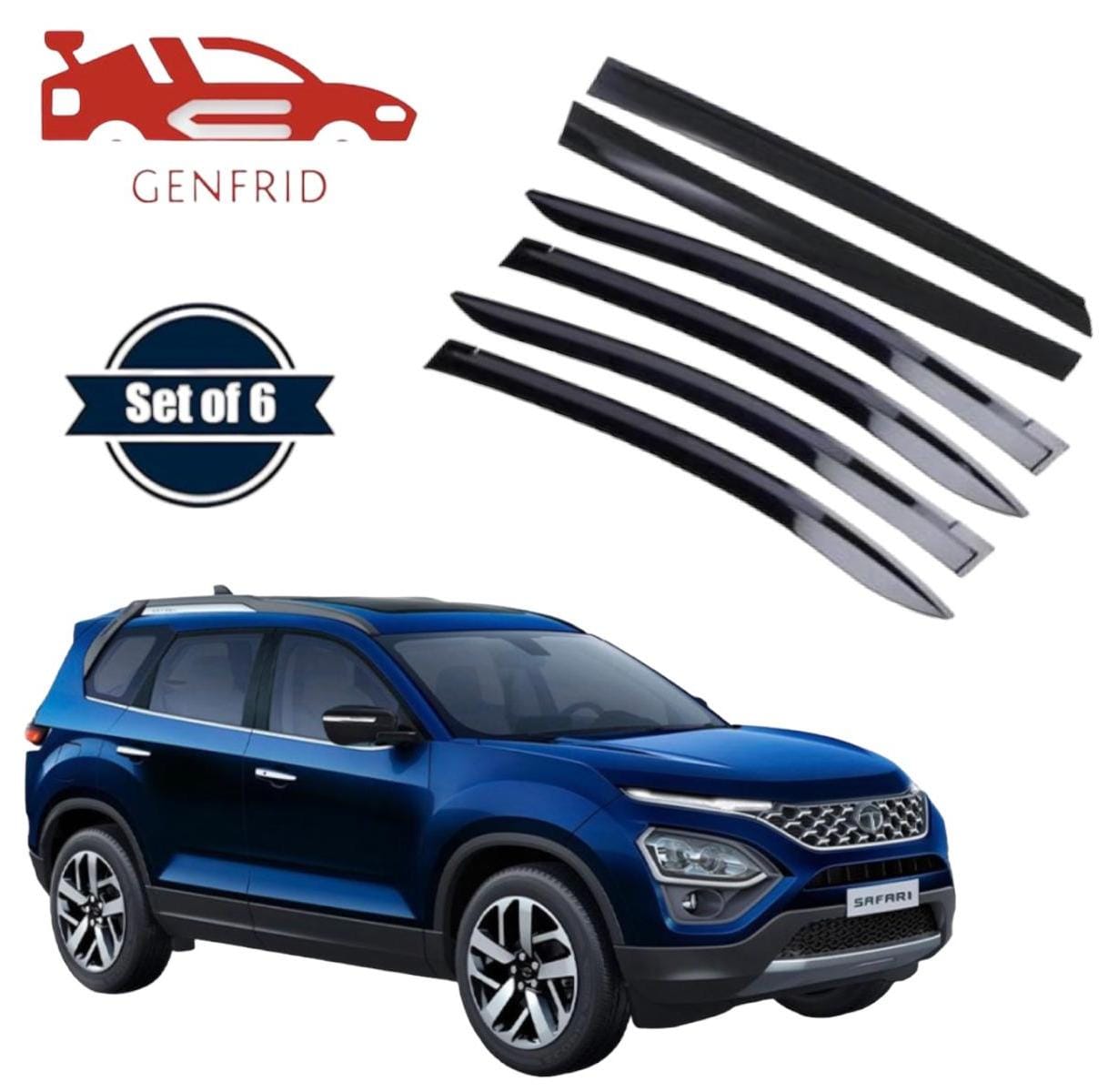 Genfrid Unbreakable Car Door Window Visor For Tata Safari