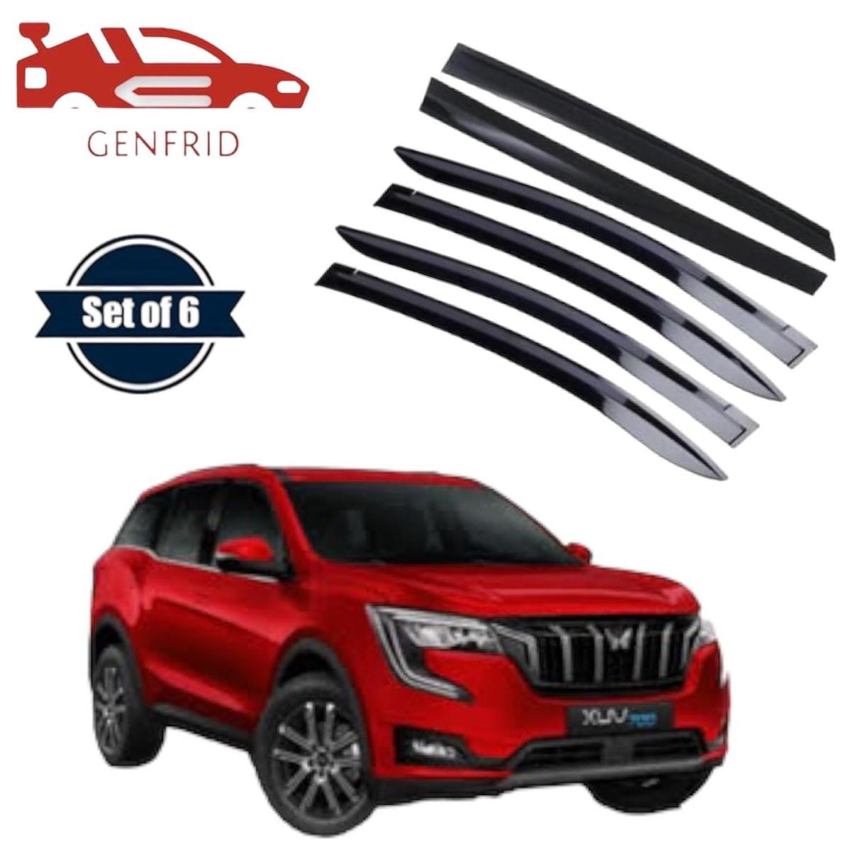 Genfrid Unbreakable Car Door Window Visor For Mahindra XUV700