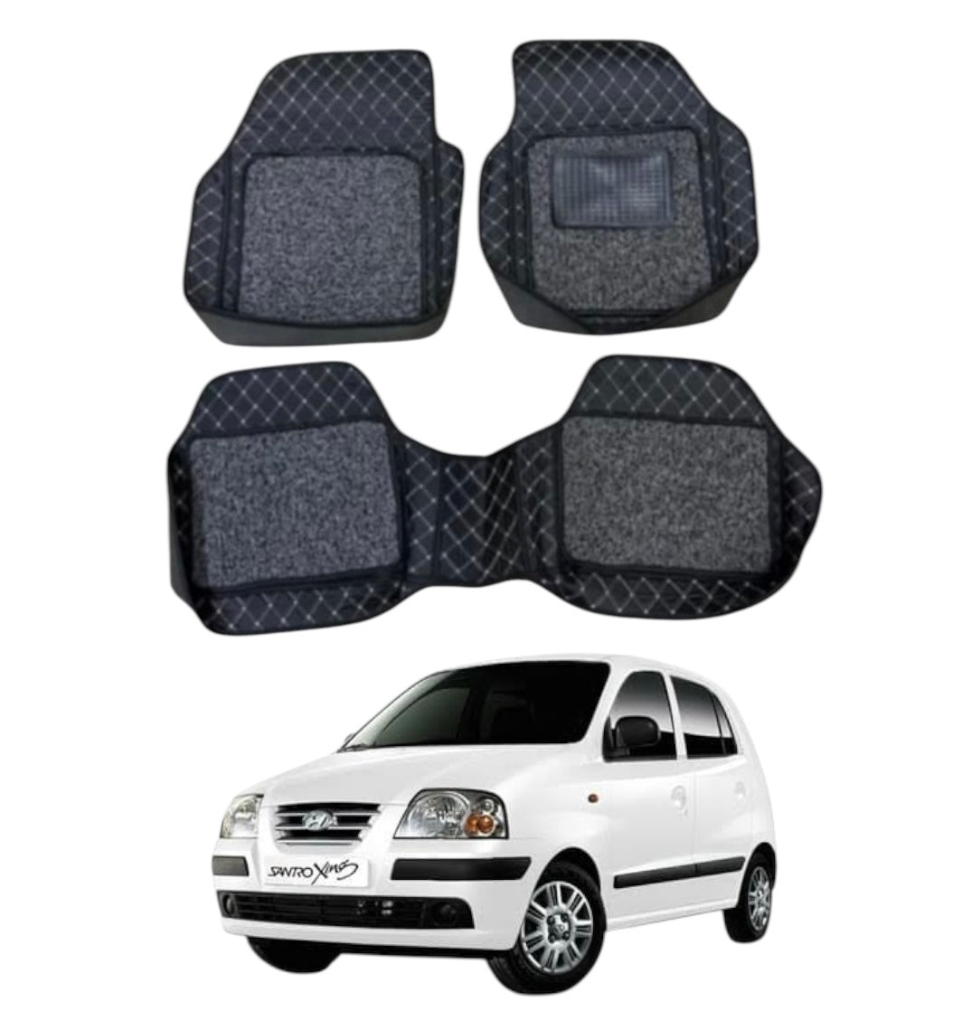 Genfrid 7D Premium Custom Fitted Car Mats For Hyundai Santro Xing