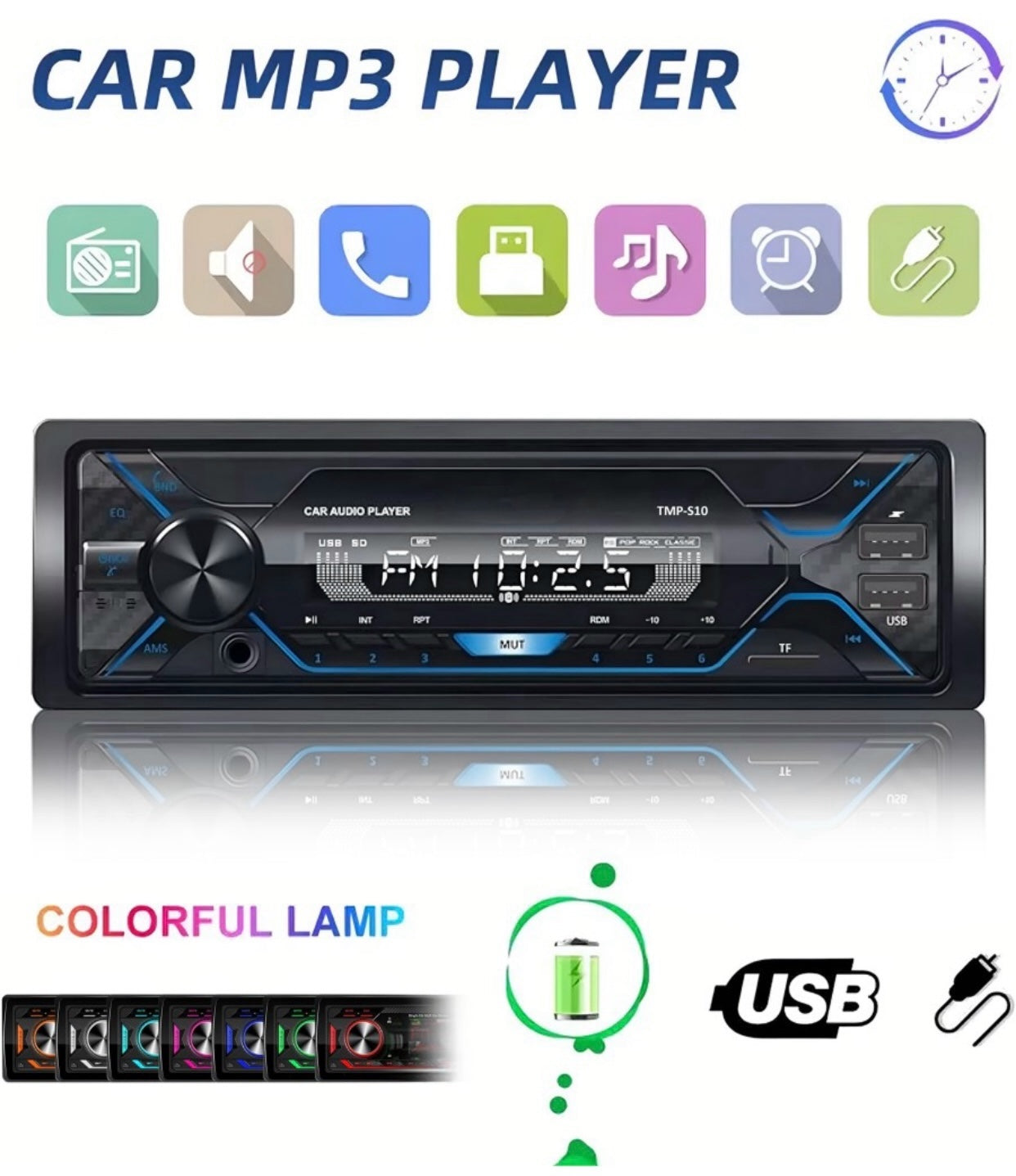GENFRID (LITE-X2) Car Stereo (Single Din)