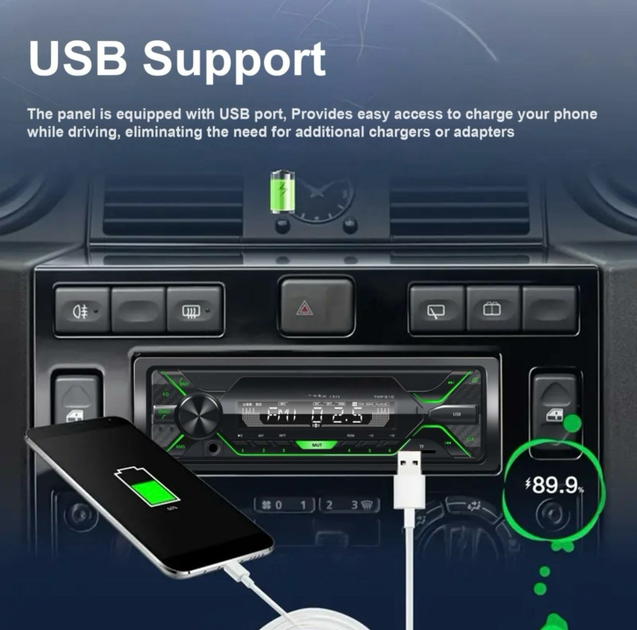 GENFRID (LITE-X2) Car Stereo (Single Din)