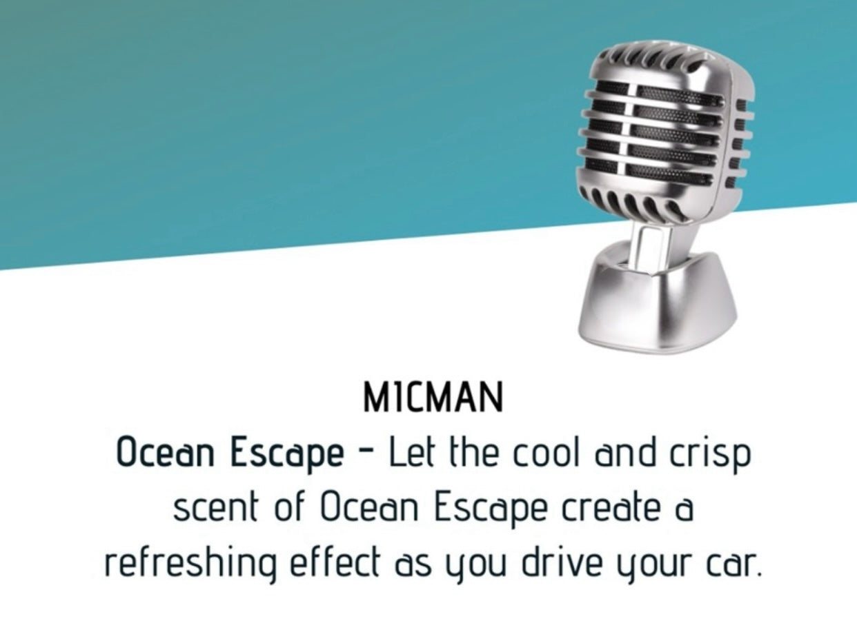 Genfrid Mic Man (Ocean Escape) Car Air Freshner/Car Perfume Diffuser Set (37 g)