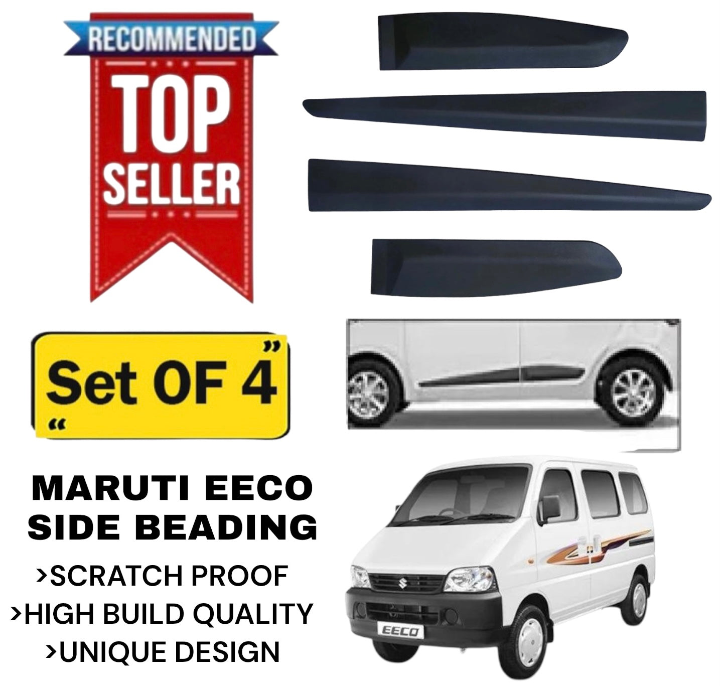 Genfrid Premium Quality Car Side Beading/Car Door Guards/Door Beading For Maruti Eeco