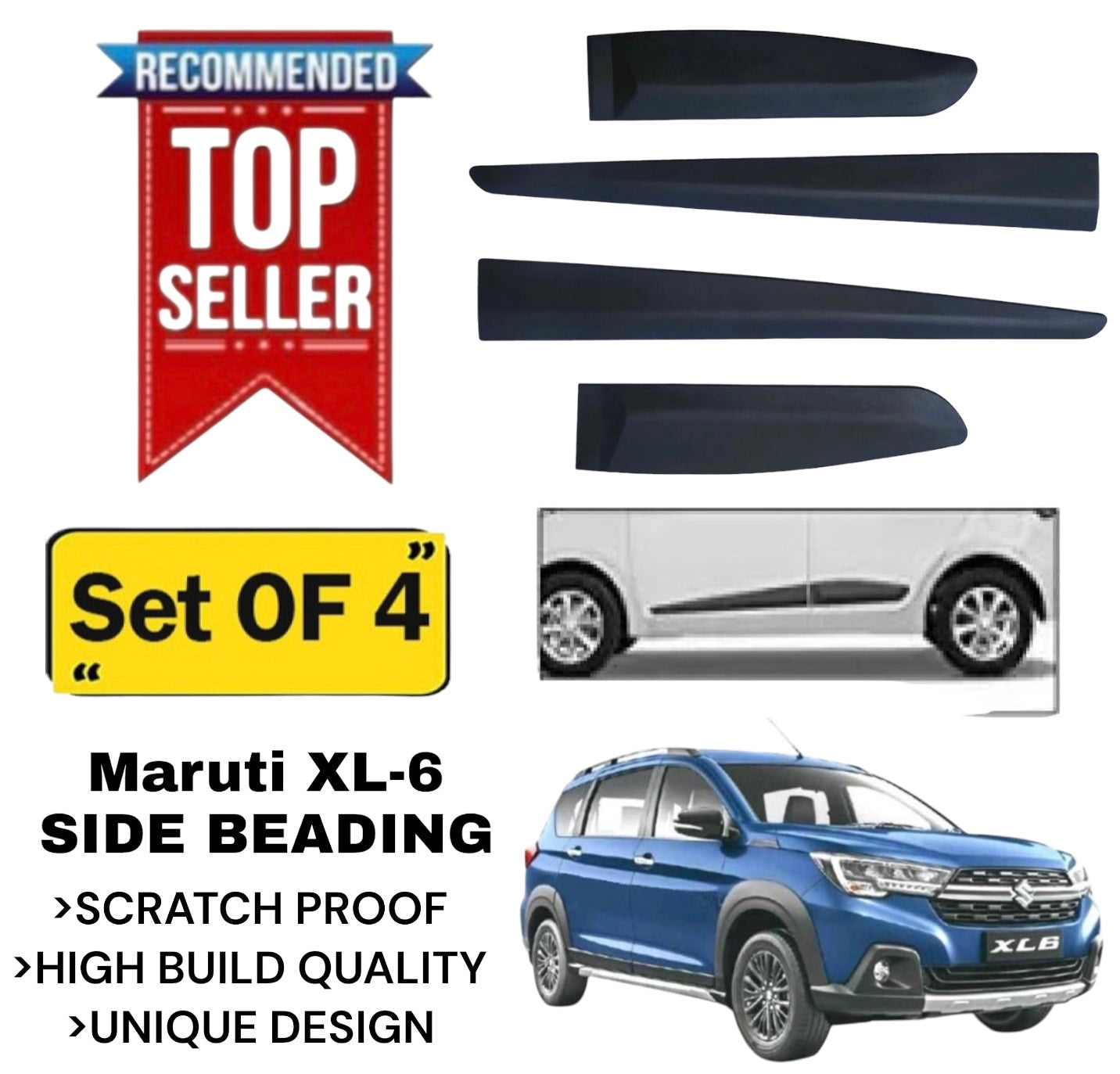 Genfrid Premium Quality Car Side Beading/Car Door Guards/Door Beading For Maruti XL6
