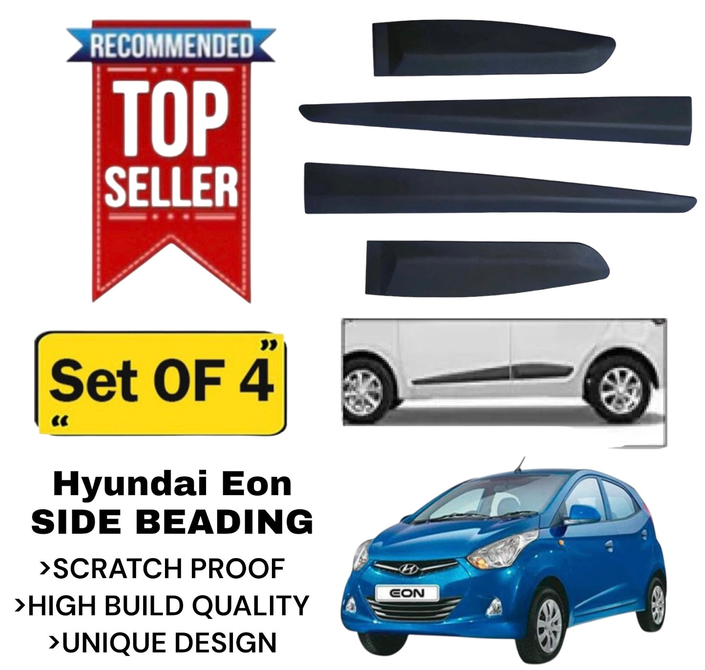 Genfrid Premium Quality Car Side Beading/Car Door Guards/Door Beading For Hyundai Eon