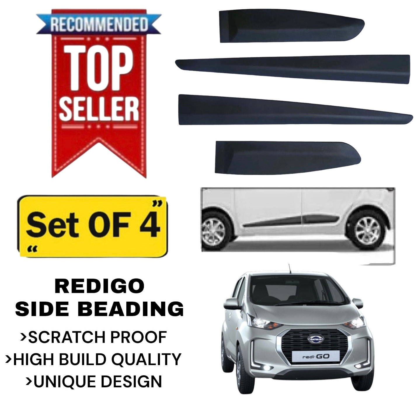 Genfrid Premium Quality Car Side Beading/Car Door Guards/Door Beading For Datsun Redigo