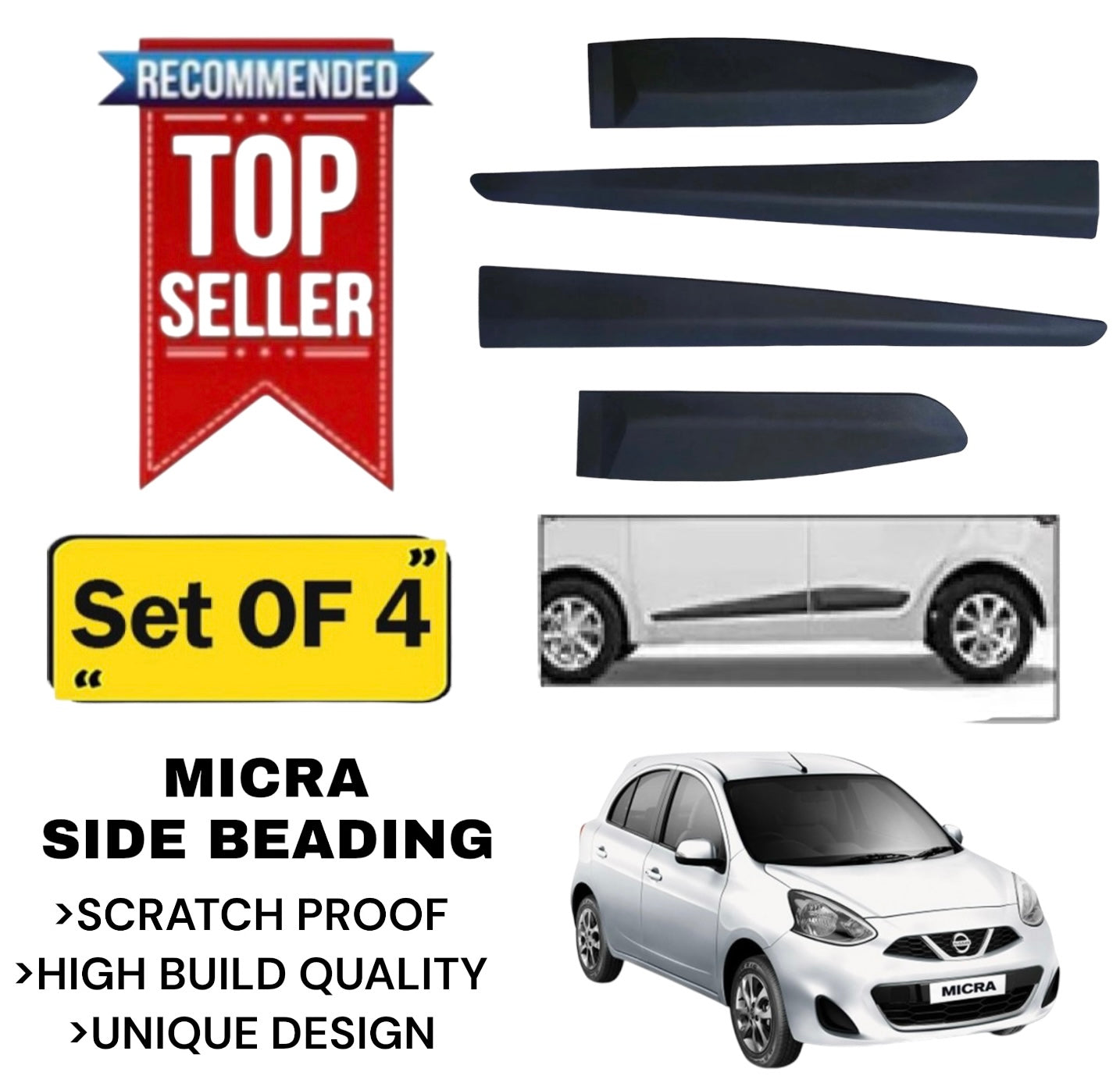 Genfrid Premium Quality Car Side Beading/Car Door Guards/Door Beading For Nissan Micra
