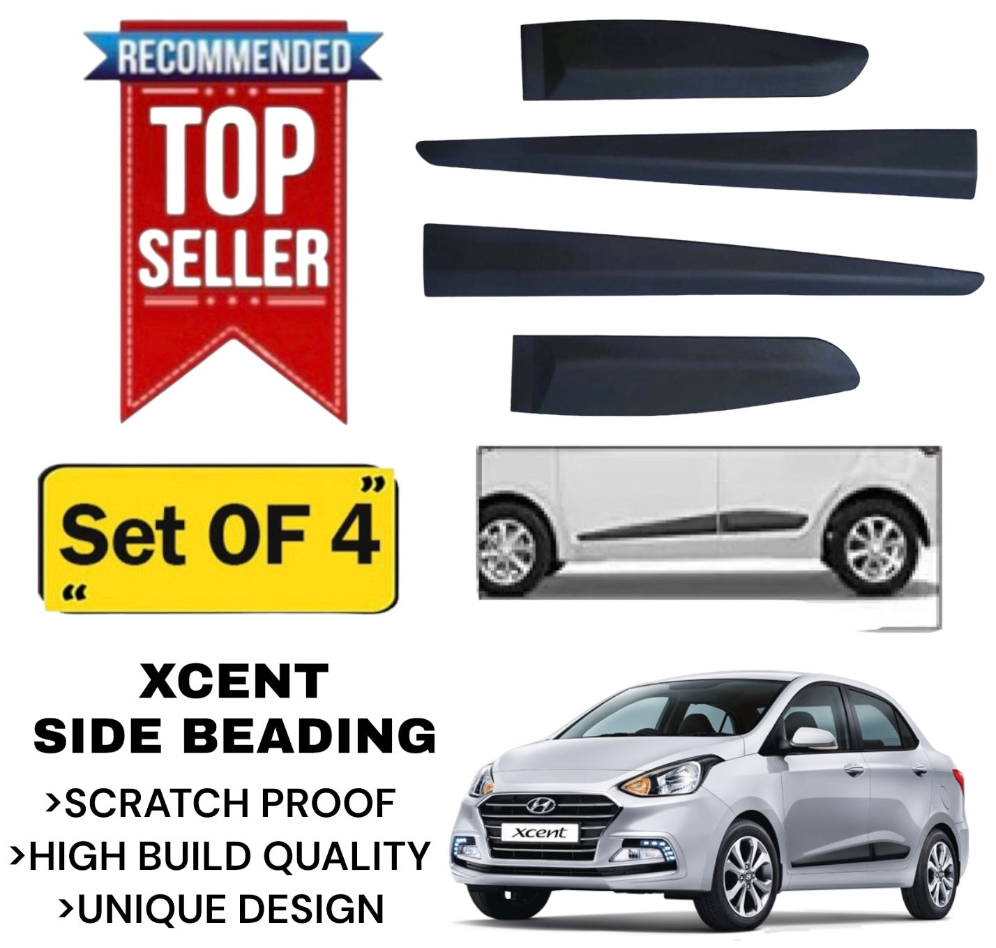 Genfrid Premium Quality Car Side Beading/Car Door Guards/Door Beading For Hyundai Xcent
