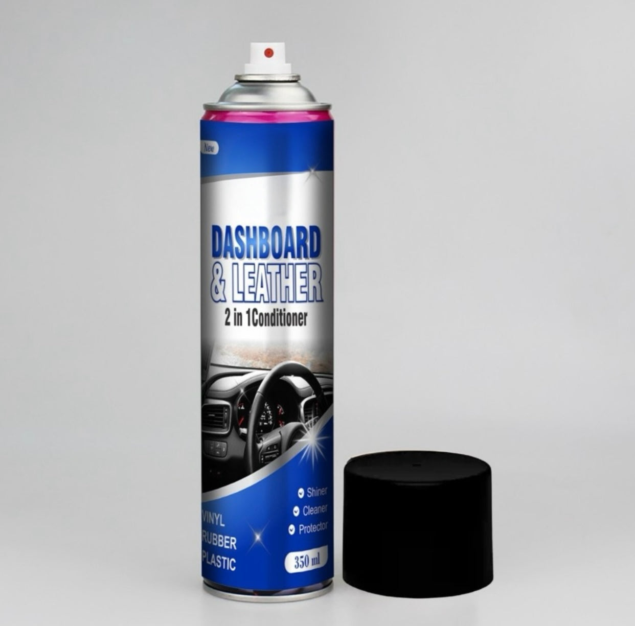 GENFRID Dashboard & Leather 2in1 Cleaner & protector Dashboard & Leather 2in1 conditioner, Foam cleaner 350 ml Vehicle Interior Cleaner (350 g)