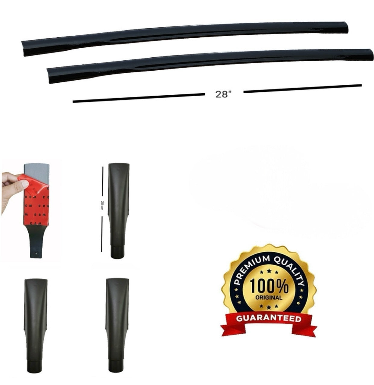 Genfrid Car Roof-Rail Black (Universal) (Small Cars)
