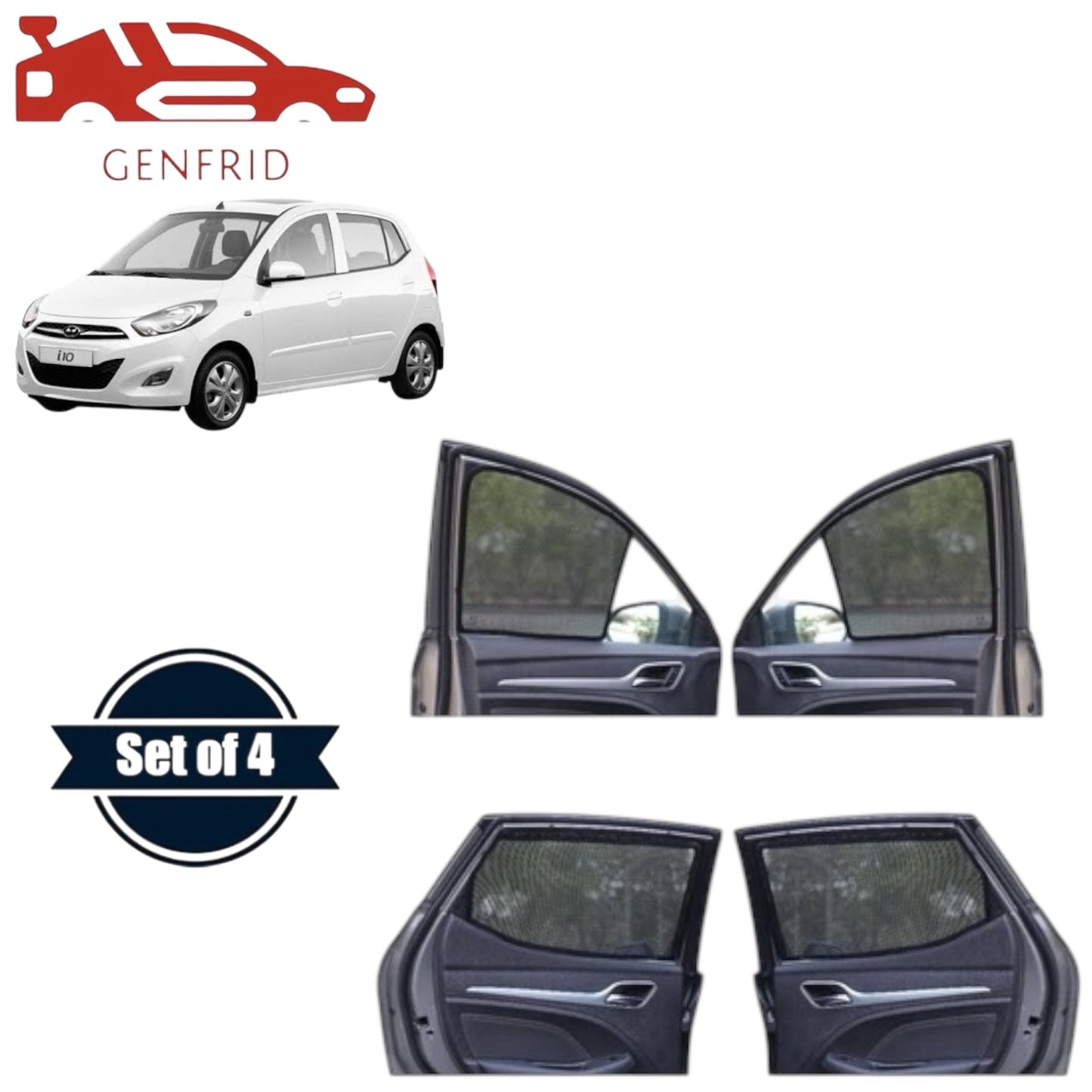 Genfrid Car Sunshade/Car Side Window Shades For Hyundai I10