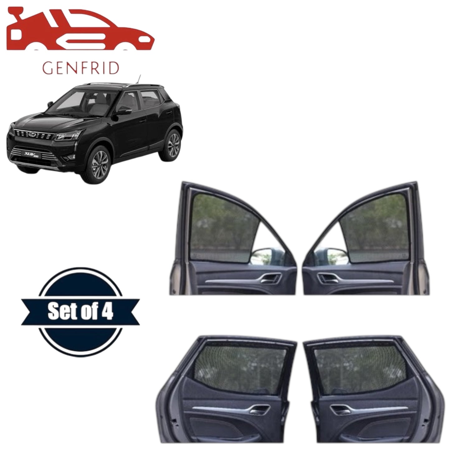Genfrid Car Sunshade/Car Side Window Shades For Mahindra XUV300