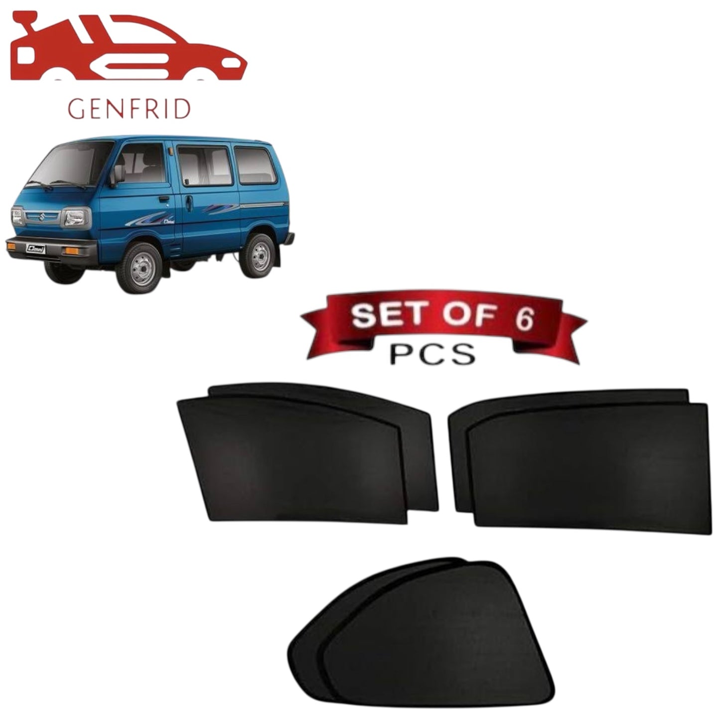 Genfrid Car Sunshade/Car Side Window Shades For Maruti Omni (Van)