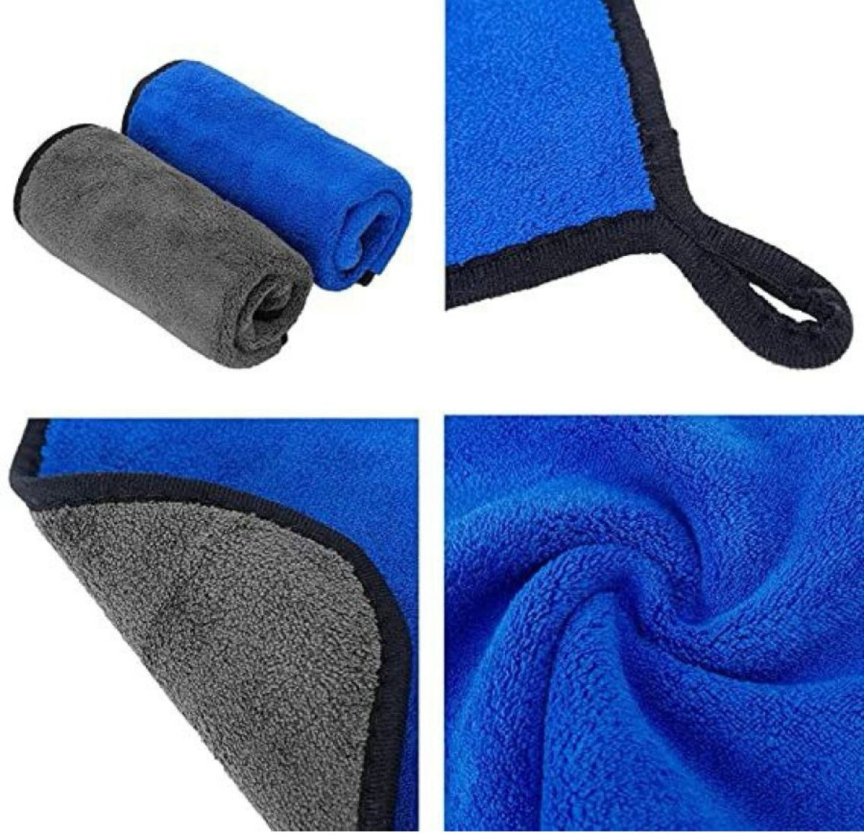 GENFRID Microfiber Vehicle Washing Cloth (Pack Of 3, 800 GSM)