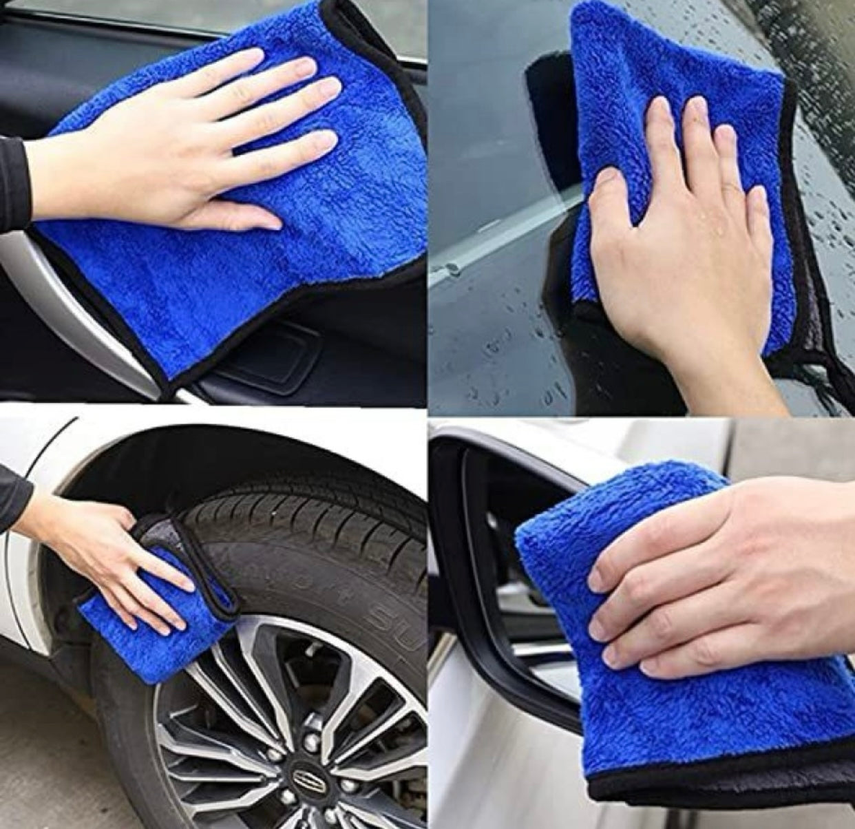 GENFRID Microfiber Vehicle Washing Cloth (Pack Of 3, 800 GSM)