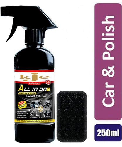 GENFRID Liquid Car Polish for Dashboard, Bumper, Headlight, Metal Parts, Leather, Tyres  (250 ml, Pack of 1)