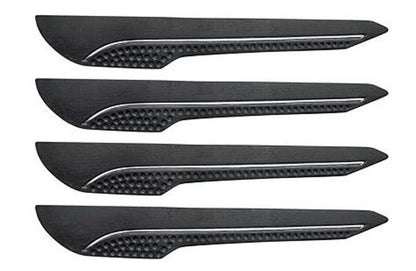 GENFRID Car Door Bumper Guard Rubber (Black, Pack of Bumper Protector with Single Chrome Strip for All Cars 4Pcs, Datsun, Fiat, Ford, Honda, Hyundai, Maruti, Nissan, Renault, Skoda, Tata, Toyota, Volkswagen, Volvo, Universal For Car)