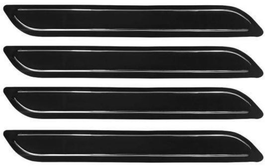 GENFRID Car Door Bumper Guard Rubber (Black, Pack of Bumper Protector With Chrome Strip for All Cars 4Pcs, Datsun, Fiat, Ford, Honda, Hyundai, Maruti, Nissan, Renault, Skoda, Tata, Toyota, Volkswagen, Volvo, Universal For Car)