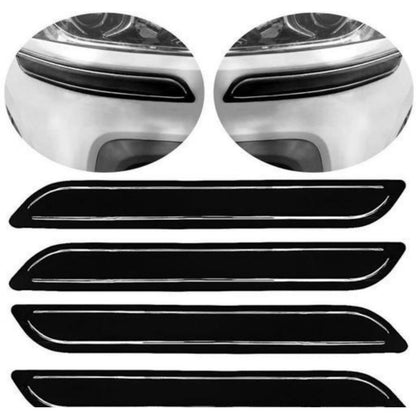 GENFRID Car Door Bumper Guard Rubber (Black, Pack of Bumper Protector With Chrome Strip for All Cars 4Pcs, Datsun, Fiat, Ford, Honda, Hyundai, Maruti, Nissan, Renault, Skoda, Tata, Toyota, Volkswagen, Volvo, Universal For Car)