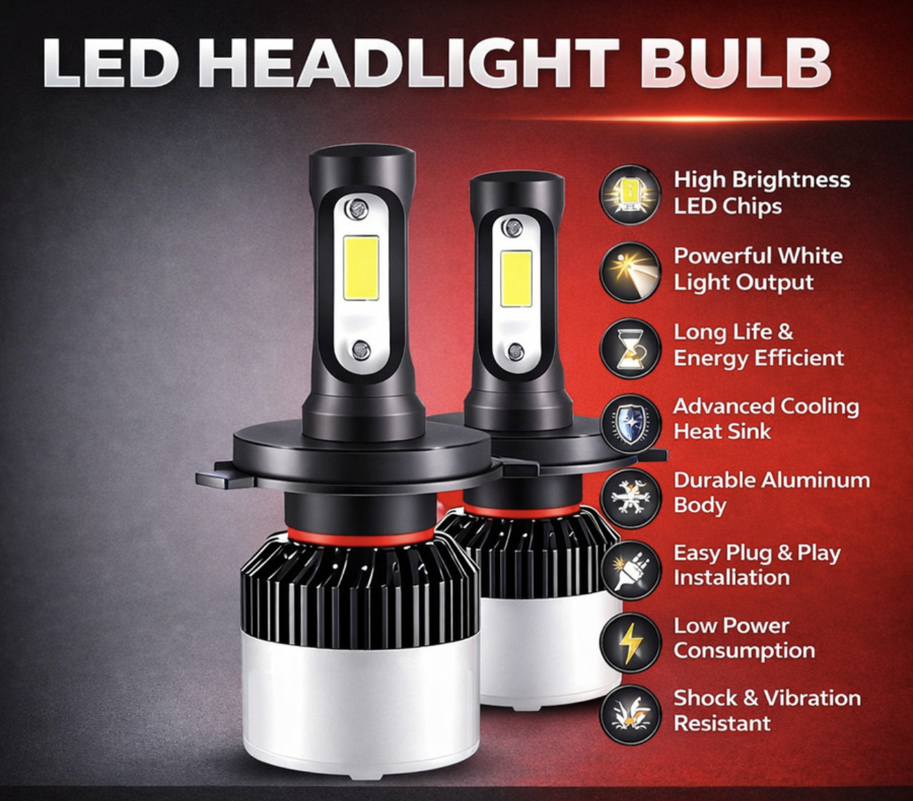 GENFRID (BYD) H7 240 W White Car Led Headlight Bulb