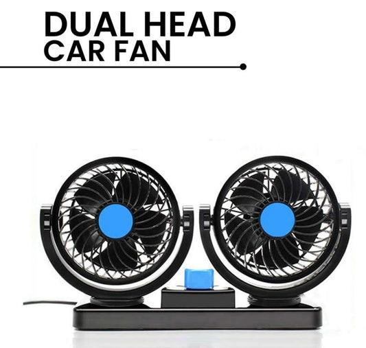 GENFRID Car Interior Fan Rotatable (Dual Head 2 Speed Strong) Dashboard Auto Cooling Air Fan Car Interior Fan  (12 V)
