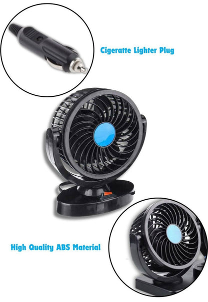 GENFRID Car Interior Fan Rotatable (Single Head 2 Speed Strong) Dashboard Auto Cooling Air Fan Car Interior Fan  (12 V)