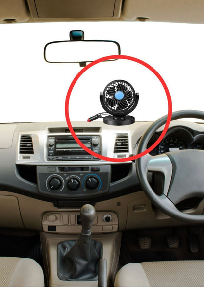 GENFRID Car Interior Fan Rotatable (Single Head 2 Speed Strong) Dashboard Auto Cooling Air Fan Car Interior Fan  (12 V)