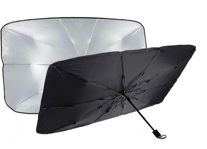 GENFRID Dashboard, Windshield Sun Shade For All Cars (Black, Silver)