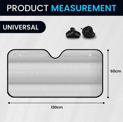 GENFRID Dashboard, Windshield Sun Shade For All Cars (Black, Silver)