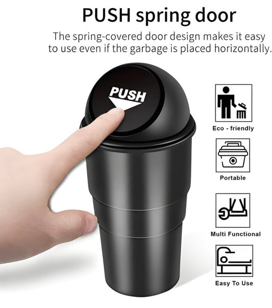 Car Dustbin For Car interior Mini Trash Bin/Compact Portable Trash Can For Car Plastic Dustbin