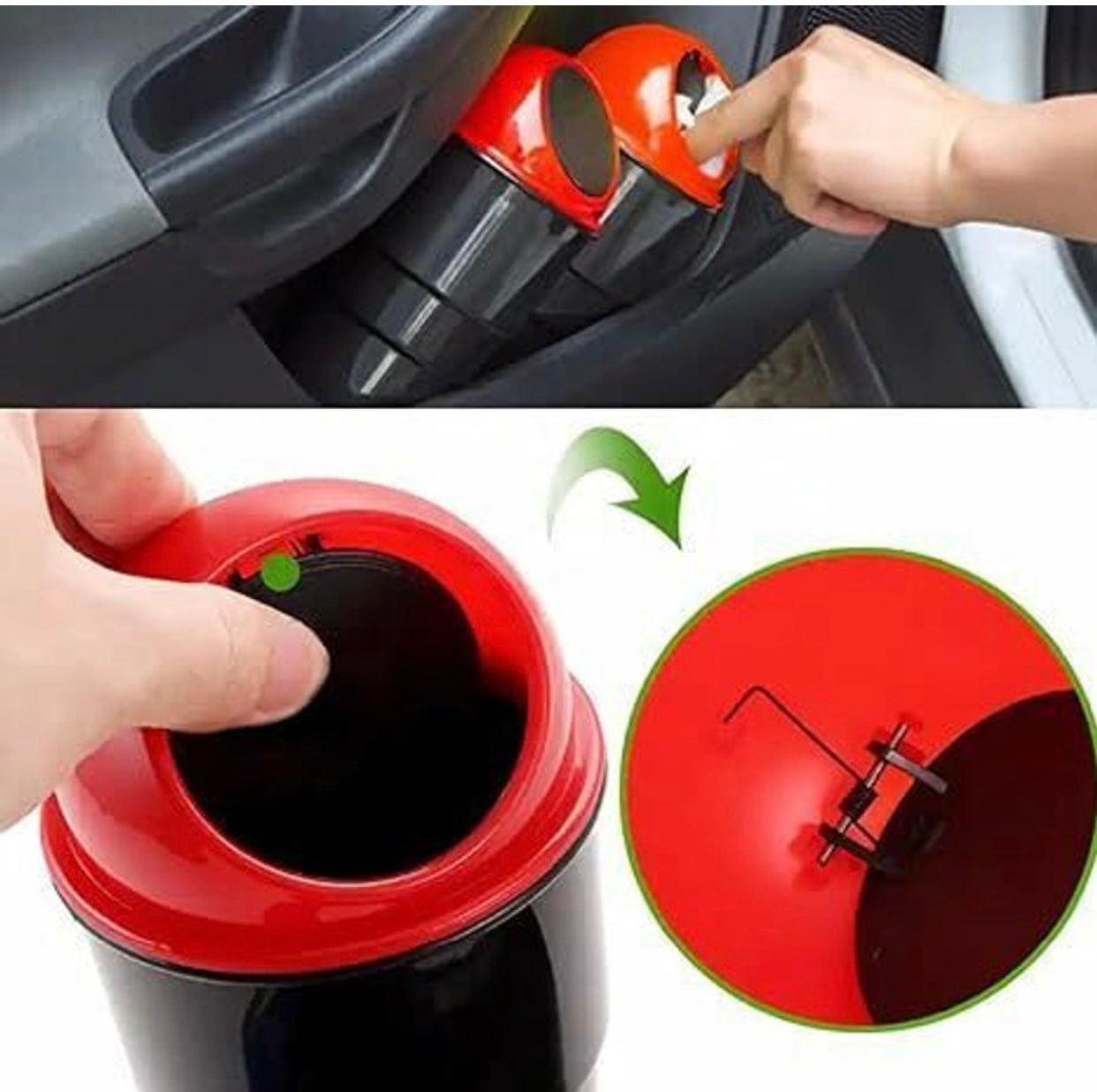 Car Dustbin For Car interior Mini Trash Bin/Compact Portable Trash Can For Car Plastic Dustbin
