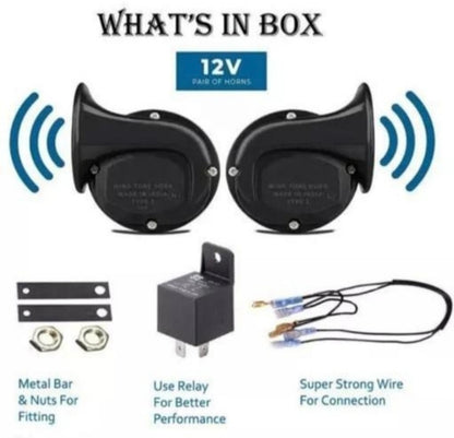 GENFRID 12V Horn For Car/Bike, Universal For Car, Universal For Bike