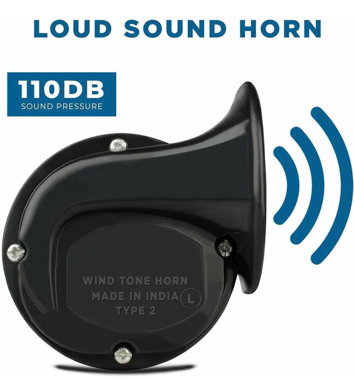 GENFRID(Delta-L1)12V Horn For Car/Bike,Universal For Car, Universal For Bike