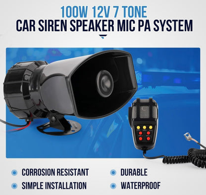 GENFRID Car SIren For Car,Bike,Truck/Car Horn For Car,Bike,Truck (7 TUNES)
