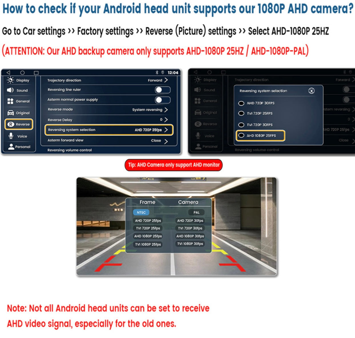 GENFRID Car Rear Camera,View Backup Camera,170 Wide Angle HD CMOS Auto Parking Assistance Reverse, 8 LED Night Vision Waterproof Reverse Assist Camera System  (1 Camera, 720 * 1080)