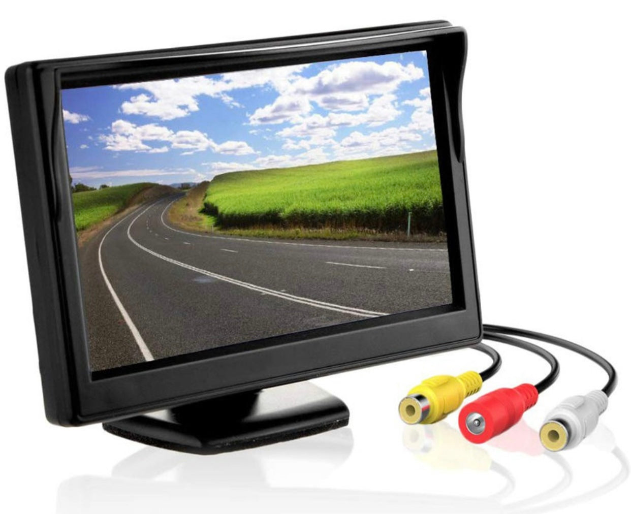 GENFRID Car Rear Camera 8 LED Night-Vision Waterproof Rear View HD Camera with 5 Inch Rear View Digital TFT Dashboard Screen