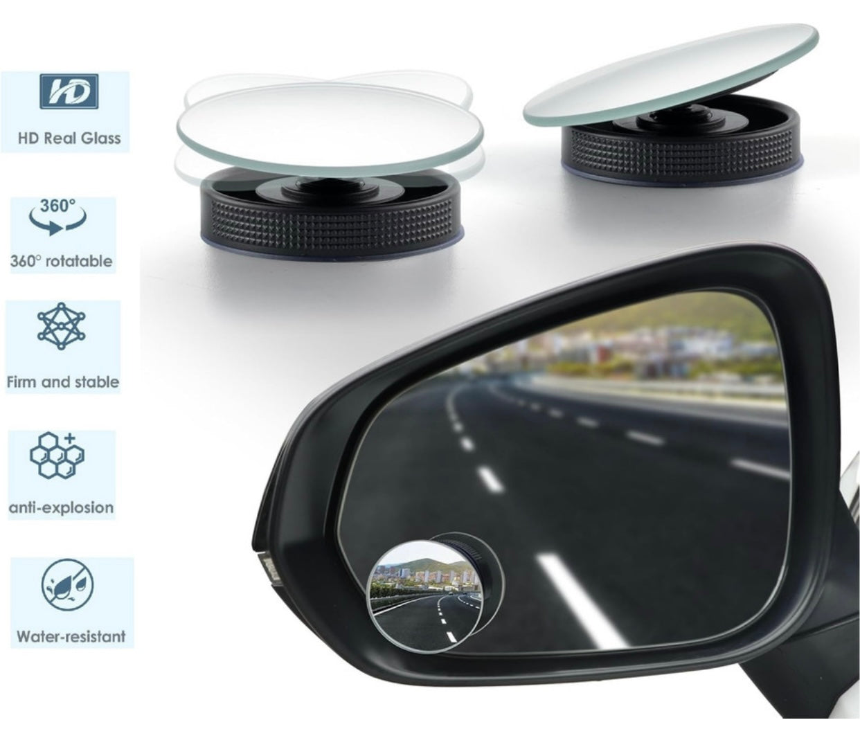 Car Manual Blind Spot Mirror, Driver Side, Passenger Side