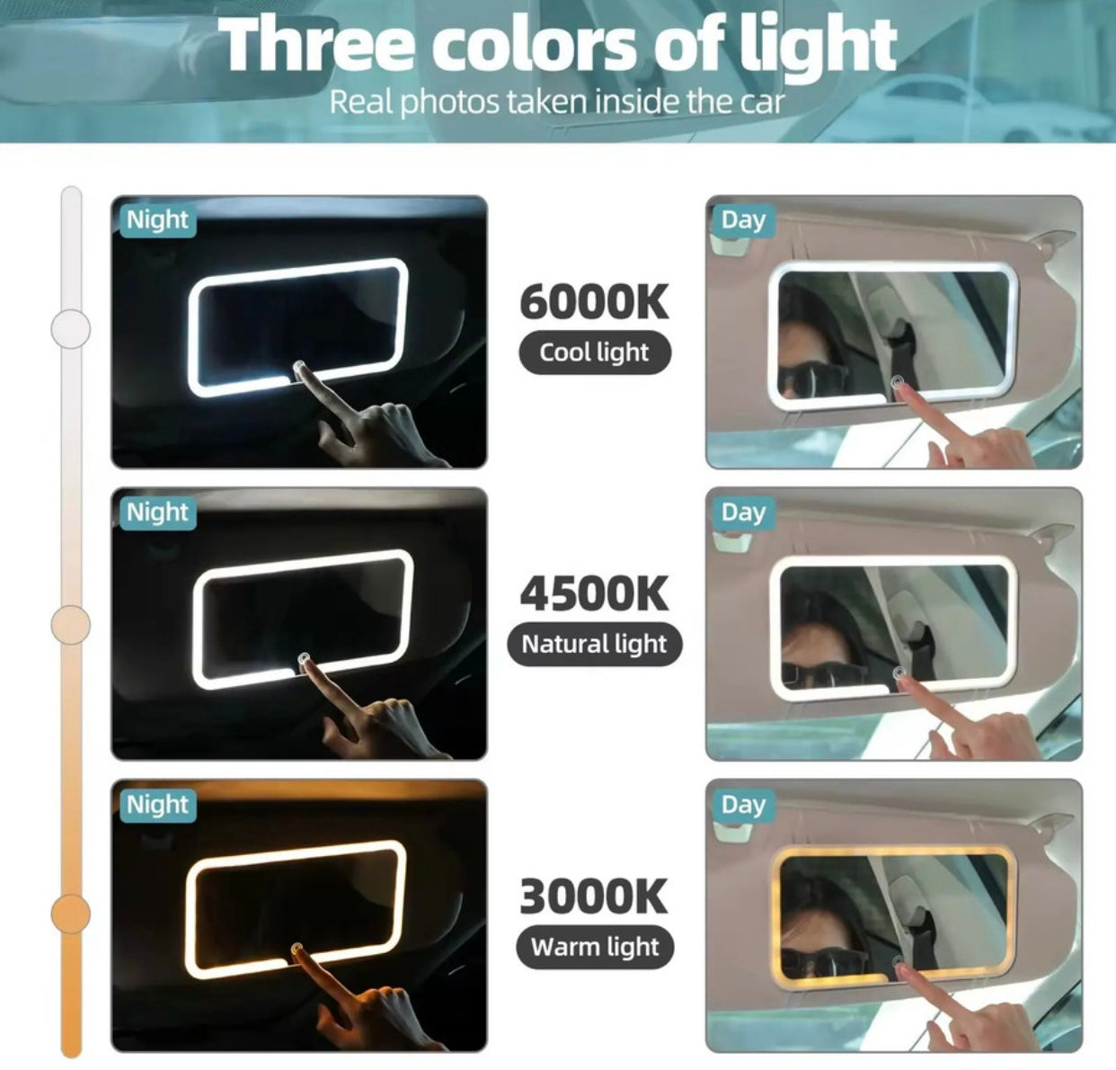 Car Vanity Mirror For Every Car With Light
