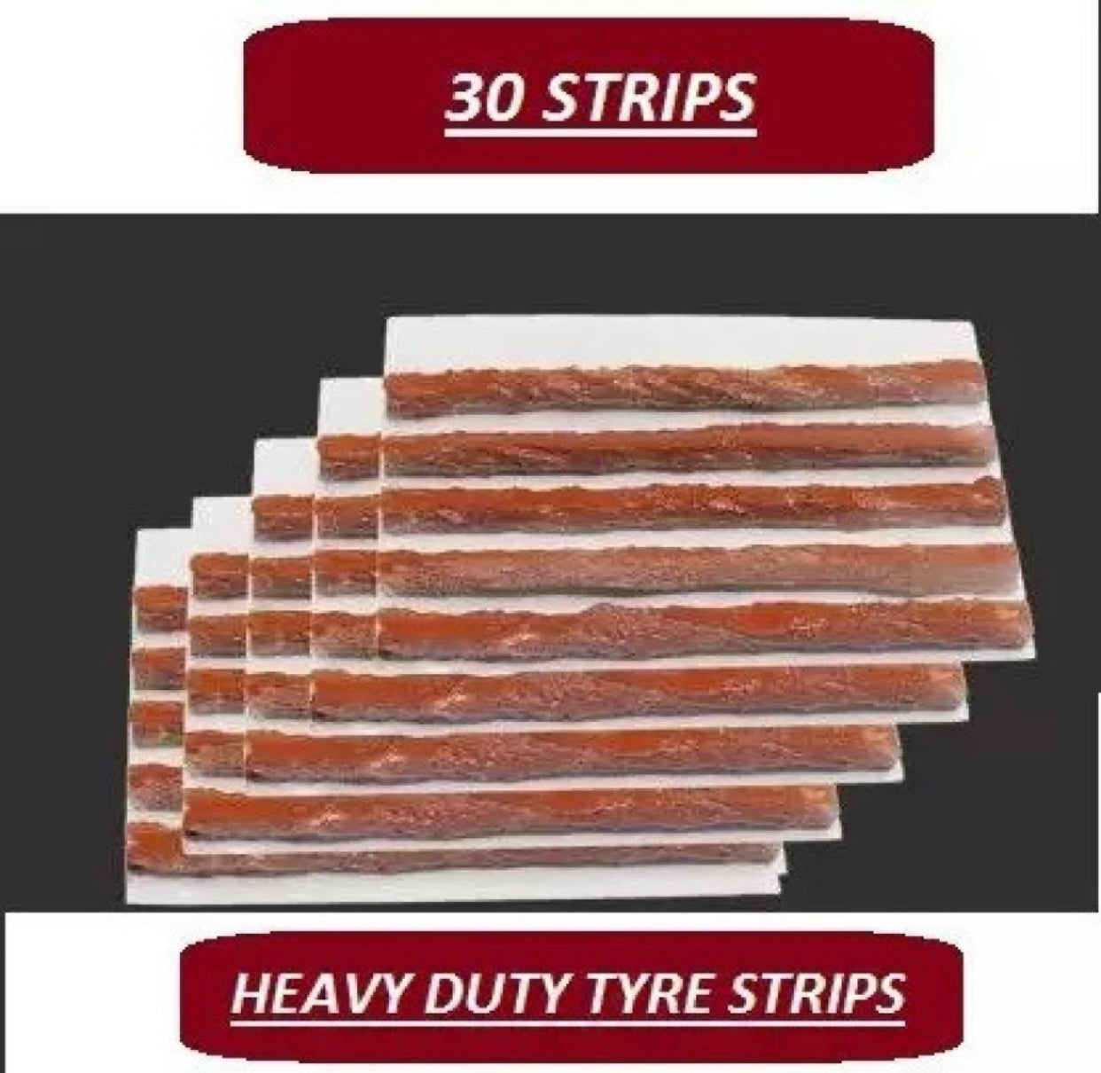 GENFRID Car Puncture Rubber Strips (30 Pcs)