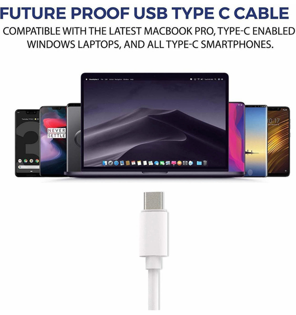 GENFRID 12 W Type C Car Charging Cable ,Turbo Car Charger (White ,USB Cable)