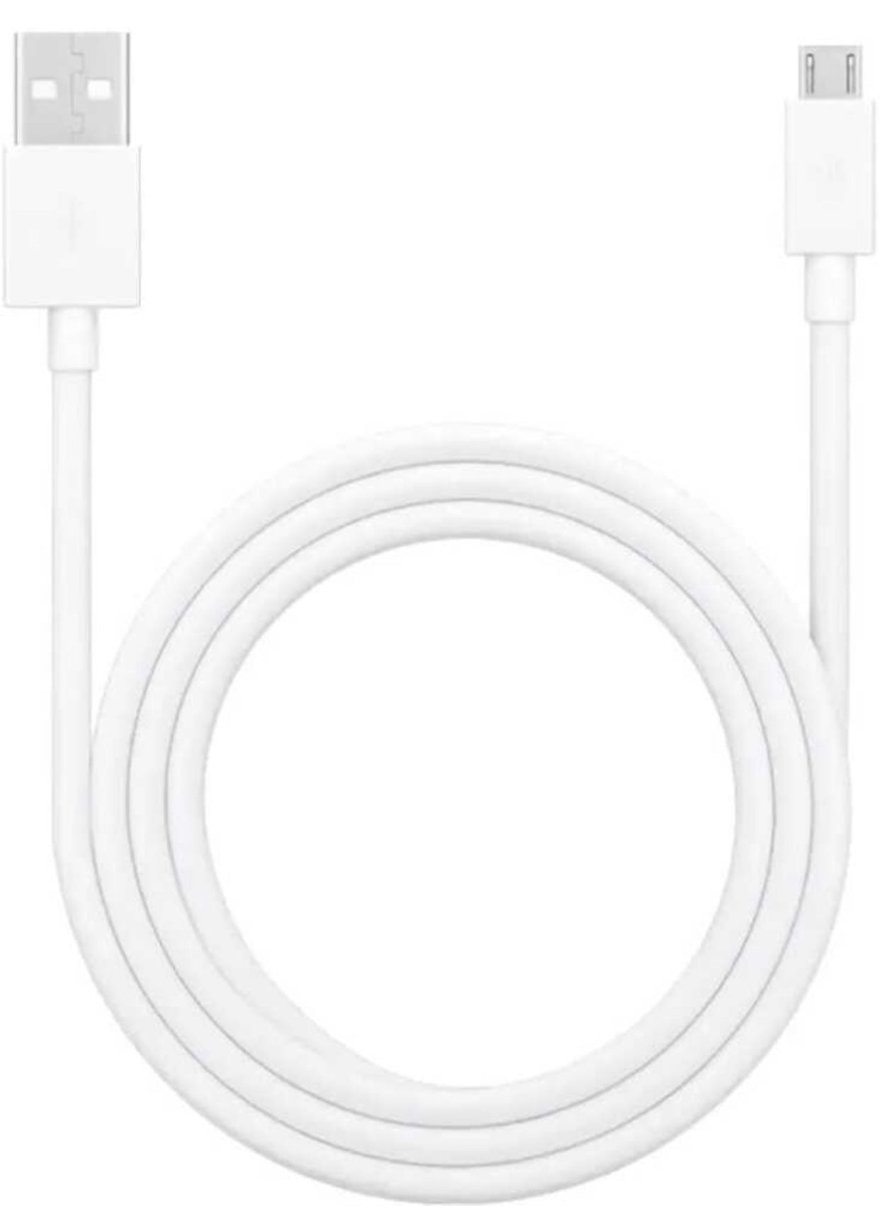 GENFRID Car Micro USB Cable ( 3 A 1 m Original OEM Micro USB Port Supports Up to 10W* 5V-2A Or 18W Max*(9V-2A) Micro-USB Cable 10W 2A  (Compatible with Realme/Oppo/Vivo and all mobiles with 2A & 3A Micro compatibility, White, One Cable)