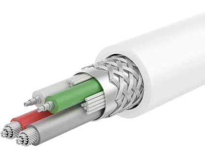 GENFRID Car Micro USB Cable ( 3 A 1 m Original OEM Micro USB Port Supports Up to 10W* 5V-2A Or 18W Max*(9V-2A) Micro-USB Cable 10W 2A  (Compatible with Realme/Oppo/Vivo and all mobiles with 2A & 3A Micro compatibility, White, One Cable)