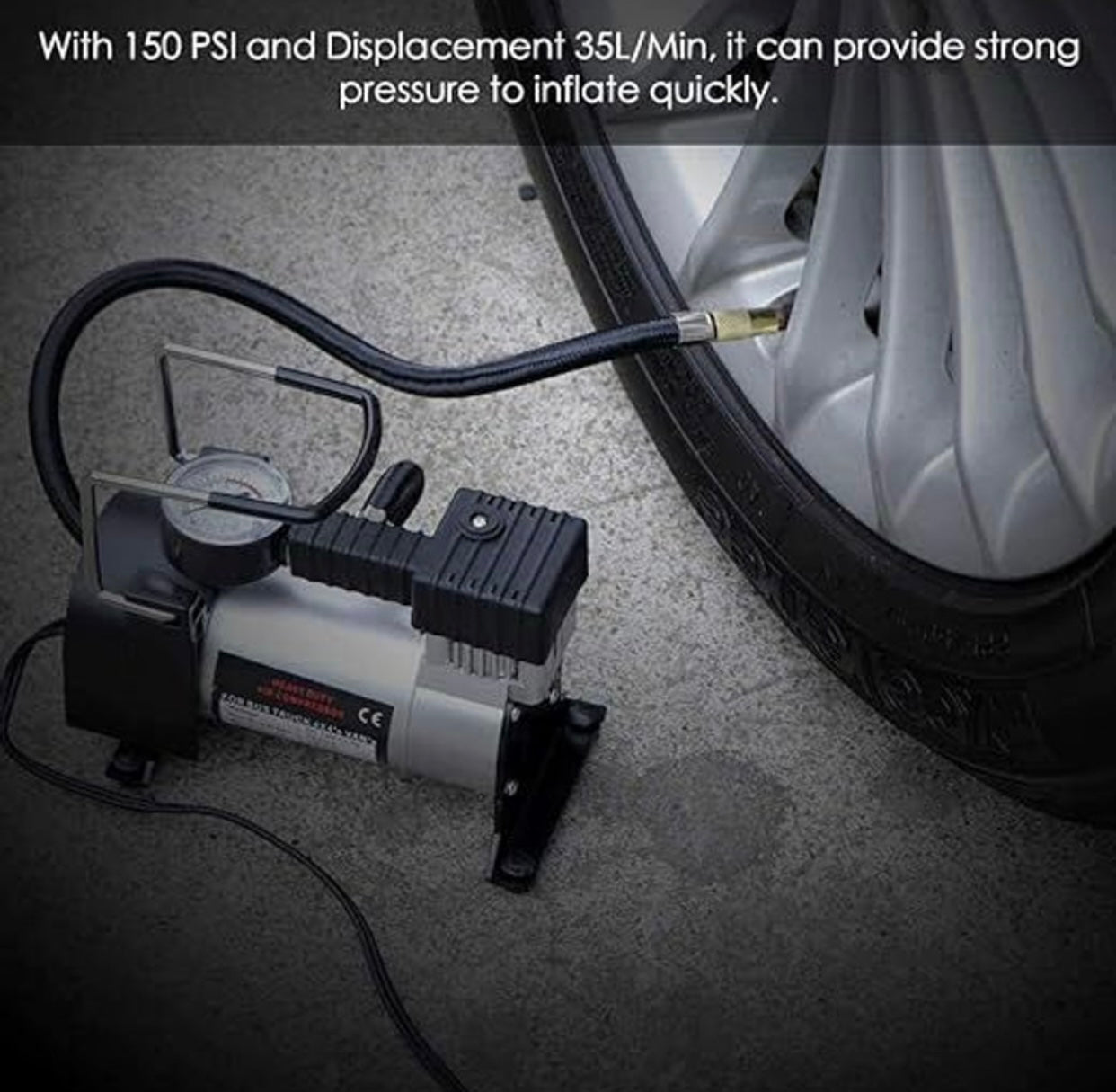 GENFRID Car Tyre Air Pump 150 psi for Car & Bike