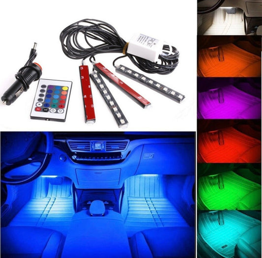 GENFRID Car LED Atmosphere Lights/Remote Control/Colorful RGB Car Interior Car Fancy Lights  (Multicolor)